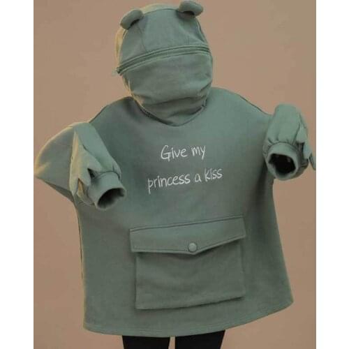 Women Hoodies Frog Sweatshirt Sweat Animal Cartoon Hooded Jacket Women Tops Overall Autumn Thick Loose Harajuku Letters Hoodies