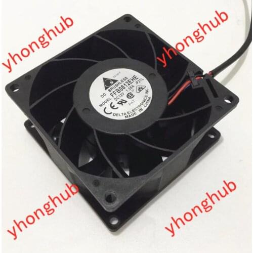 Detla Electronics FFB0812EHE P21L DC 12V 1.35A 80x80x38mm Server Cooling Fan