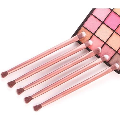 1pc Makeup Eyeshadow Brush Double Head Smudge Nose Shadow Eye Shadow Blush Portable Soft Eye Make Up Brush Tool Maquiagem