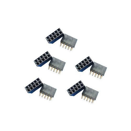 10pcs New Double Row 2.54 mm 2x5 pin Female pin header