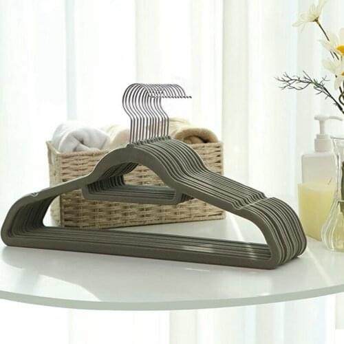 20 Pack Non-Slip Velvet Hangers Flocking Hangers with Swivel Hook for Kids Adults Jackets Pants Clothes 38CM