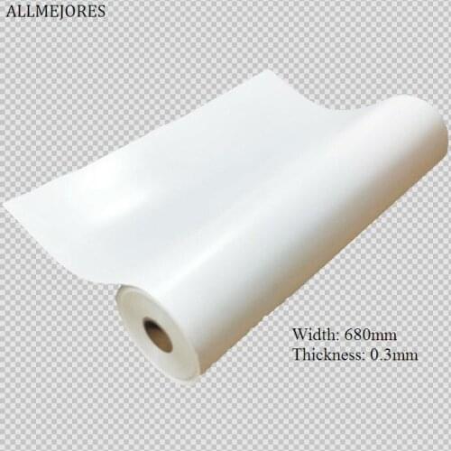 ALLMEJORES 0.3mm Thickness 680mm Width White PV Solar Panel Backsheet , TPT back sheet for laminated solar panel 6meters/Lot