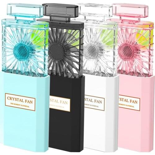 Silent Electric Fan Retractable Portable Hand-held Fan Portable Design Fashion Design 3-level Speed and Silent with fragrance