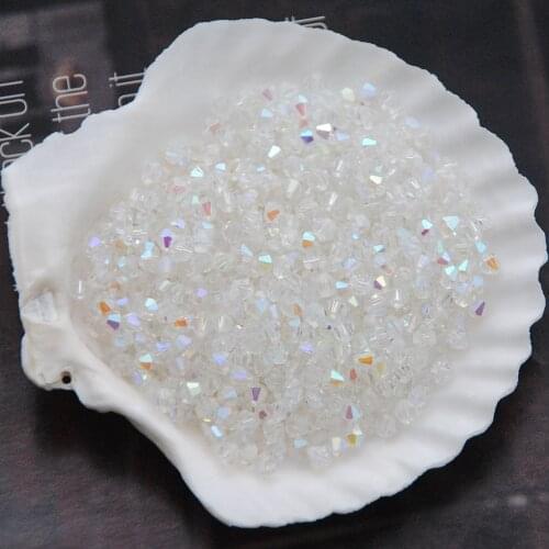 100pcs 4mm Bicone Austria Crystal Beads charm Glass Beads Loose Spacer Bead for DIY Jewelry Making