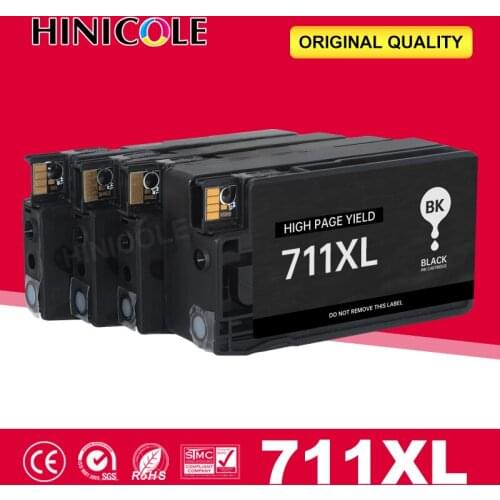 HINICOLE 711 Ink Cartridge for HP711 For HP 711 XL For HP Designjet T120 T520 24-in ePrinter Printer Cartridges 711XL Full Ink