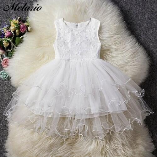 Melario Kids Dresses for Girls Mesh Clothes Vestido Flower Baby Dress Girl Party Tutu Little Princess Children Clothing