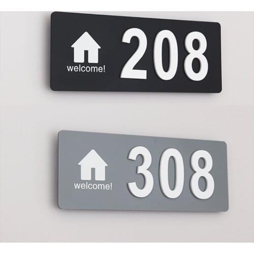 Welcome Home Luminous Night Light Plates, with Your Custom Number, Text, Color & Font Choice Fluorescent Sign Design 12 Colors