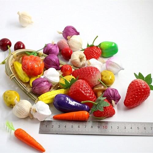 Simulation Fruit And Vegetable Mini Simulation Fruit Model Foam Fake Orange Pepper Kindergarten Teaching Aid Decoration