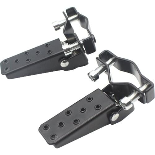 Motorcycle Foot Pegs Pedals Universal 25mm-30mm Folding Simple Installation,Compact Lightweight
