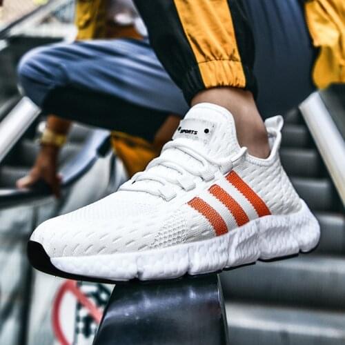 New Mens sneakers brand mens light breathable casual shoes mesh Outdoor shoes fashion Lace up Male Shoes large size 39-44