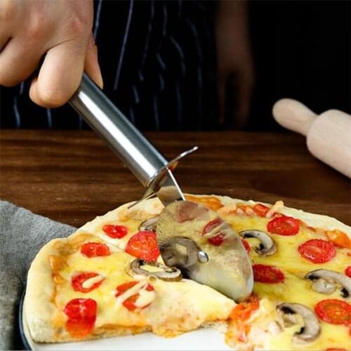 Stainless Steel Pizza Wheels & Cutter Round Pizza divider & Knife Pastry Pasta Dough Kitchen Tools Baking Cutting Tools