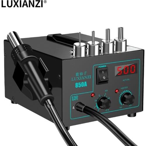 LUXIANZI Soldering Station Hot Air Gun Weller Soldering Station BGA ESD Desoldering Station