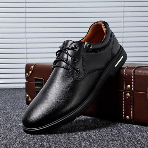 2021 Leather Casual Shoes Men Autumn Fashion Oxford Shoes Male Adult Business Comfort Non-slip Formal Mens Oxford British Style
