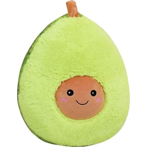 Stuffed toys reversible avocado soft toy cushion pillow case fruit plush toy cute cartoon kawaii plush toys gift to girls