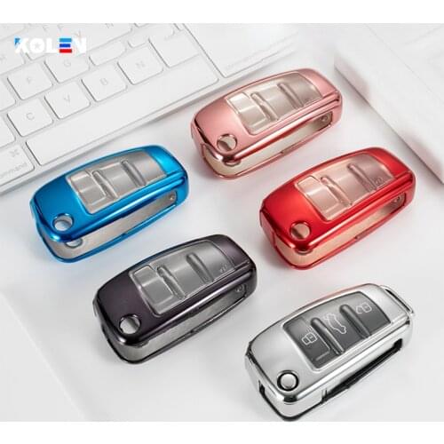 Soft Tpu Car Holding Key Case Protection Cover For Audi A1 A3 A4 A5 A6 A7 A8 C5 C6 Q3 Q7 S3 TT Car Styling Auto Key Holder Shell