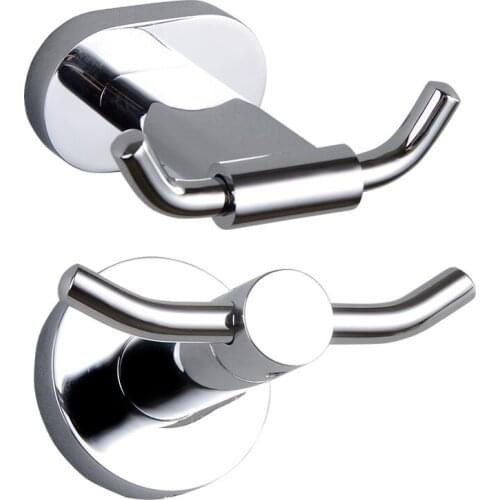 Home kitchen wall hook door holder towel rack hooks hook clothes chrome brass double hooks