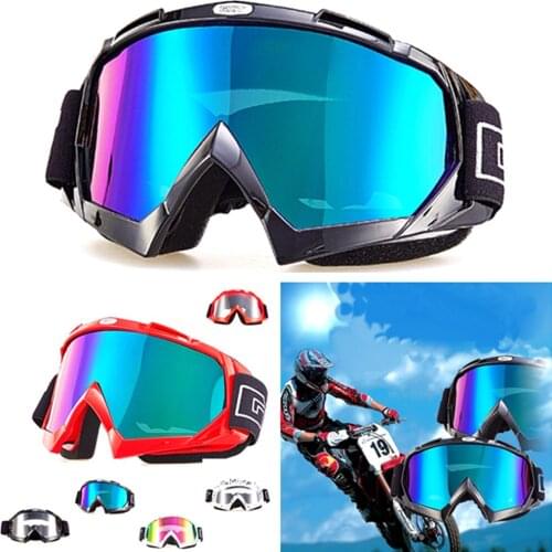 Motorcycle Glasses Ski Snowboard Goggles Windproof Dustproof Anti Fog UV Protection Cycling Road Racing Eyewear Outdoor Sports