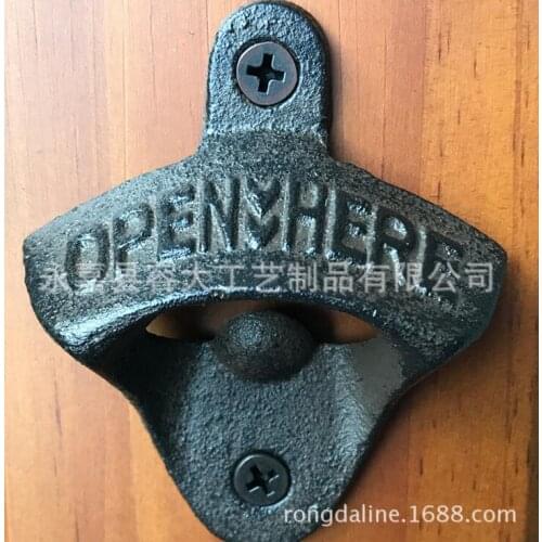 Wholesale 200pcs/lot VINTAGE CAST IRON WALL MOUNTED BEER BOTTLE OPENER ANTIQUE OLD STYLE Solid Iron Vintage Bottle Openers NUTS