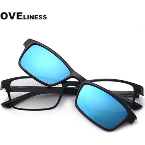 Polarized Sunglasses glasses frame Men Women Magnetic Clip On Glasses TR90 Optical Prescription Myopia Eyewear Frames Eyeglasses