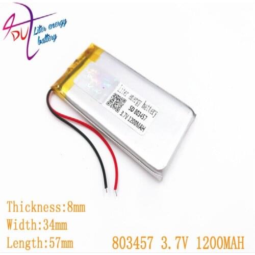 Real New Arrival Mp3 / Mp4 Player Bateria Yi Customized Small Rechargeable Li Po Battery 803457 1200mah