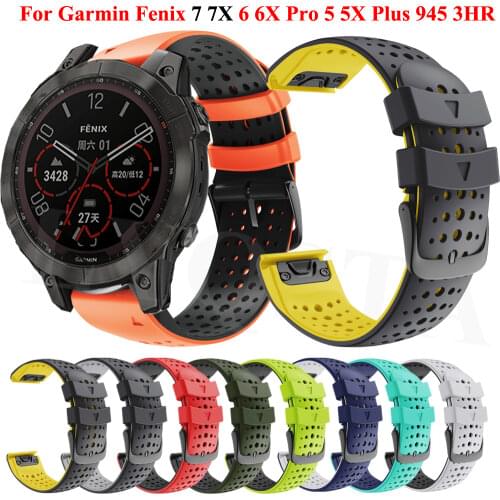 22/26MMQuick Release EasyFit Silicone Watch Wrist Band Strap For Garmin Fenix 6X Pro 5 5X Plus 935 Smartwatch Bracelet Watchband