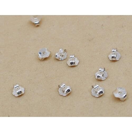 Tremella plugging 925 sterling silver earrings gambling hand-made diy earplugs accessories accessories material earrings buckle