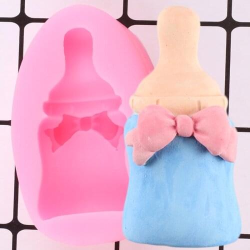 Baby Bottle Silicone Mold Birthday Party Fondant Cake Decorating Tools Chocolate Gumpaste Moulds DIY Candy Clay Resin Molds