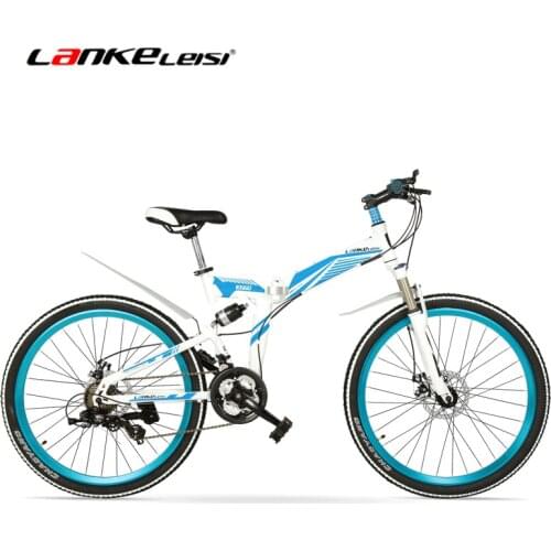 K660M 24/26 inch Folding MTB Bike,21 Speed folding bicycle,Lockable Fork,Front & Rear Suspension,Both Disc Brake, Mountain Bike