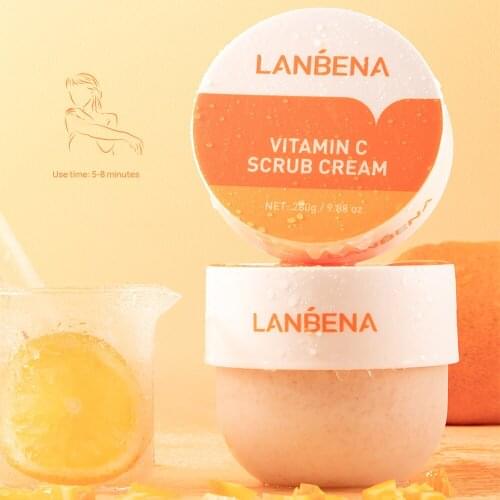 LANBENA Vitamin C Body Scrub Deep Cleansing Pore Brightening Joint Darkness Improvement Thick Moisturizing Scrub 280g