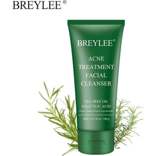 BREYLEE Face Care Facial Cleanser Shrink Pore Oil Control Remove Blackhead Acne Treatment Face Cleansing Wash Mask Skin Care