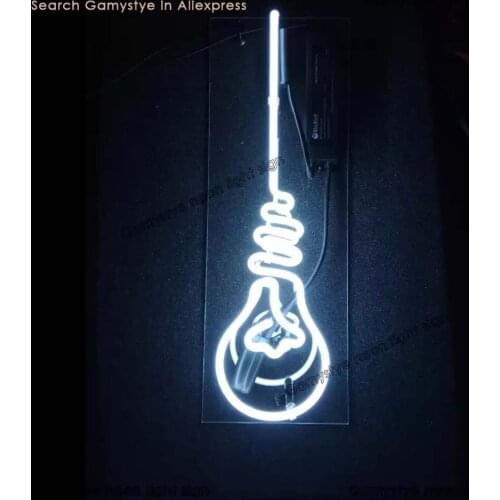 Bulb Custom Art Glass Neon light sign aesthetic Wall room decor Cute decoration teenager led indie