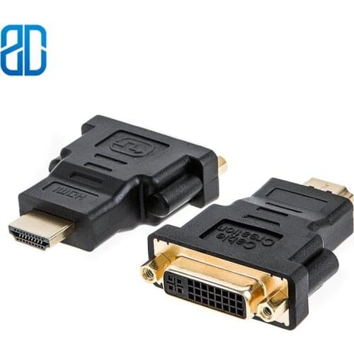 [2-Pack] HDMI to DVI Adapter Bi-Directional HDMI Male to DVI Female Converter, 1080P DVI to HDMI Conveter 3D 0.15M Black