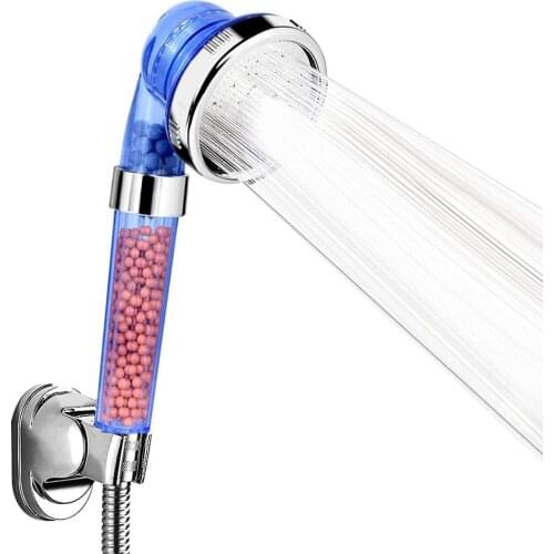Zloog 3 Function SPA Handheld Shower Head Water Saving Rainfall Filter Shower Head High Pressure with tourmaline balls