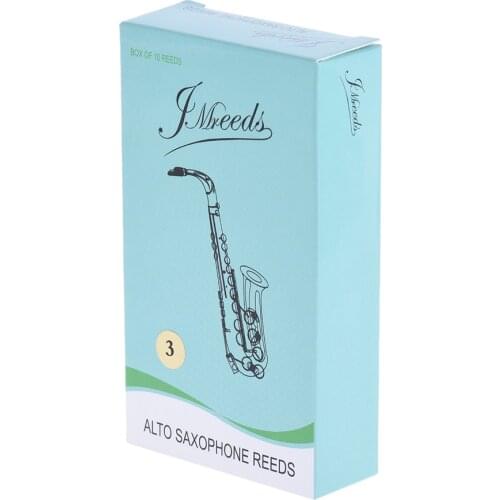 10pcs/ Box Eb Alto Saxophone Sax Bamboo Reeds Strength 2.0