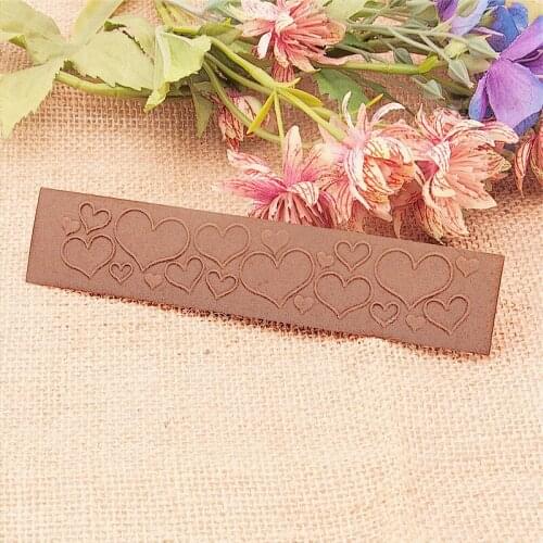 15x3cm Love Lace Embossing Folders Plastic Halloween Scrapbooking DIY Template Fondant Cake Photo Album Christmas Card Making