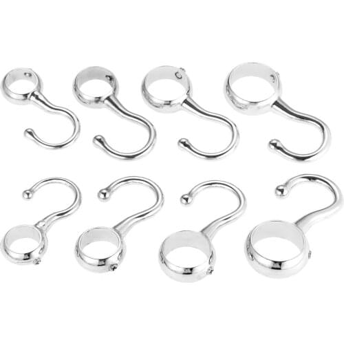 2pcs Bathroom Hook Hanger for Towel Clothes 16/19/22/25mm Wardrobe Bathroom Hanging Tube Pipe Rod Hooks Kitchen Pan Hook