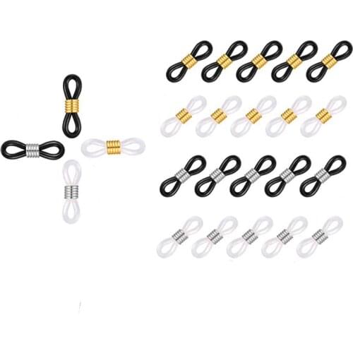20pcs Ear Hook Eyeglasses Spectacles Chain Glasses Retainer Ends Rope Sunglasses Cord Holder Strap Loop Connector
