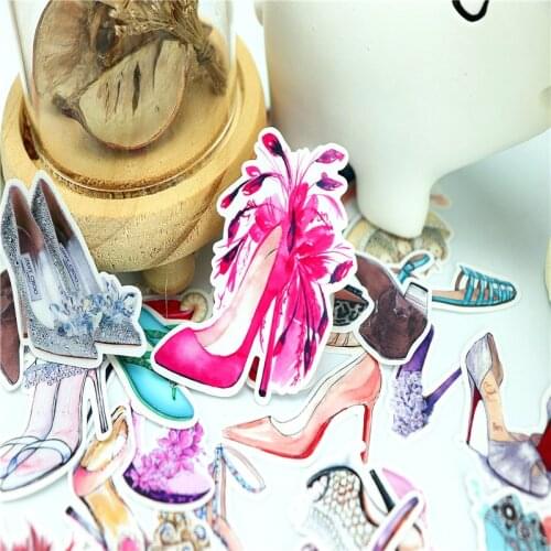 28pcs cute Luxury shoes stickers Scrapbooking Stickers Funny Stickers Scrapbooking Brand Moto Guitar Waterproof Skateboard