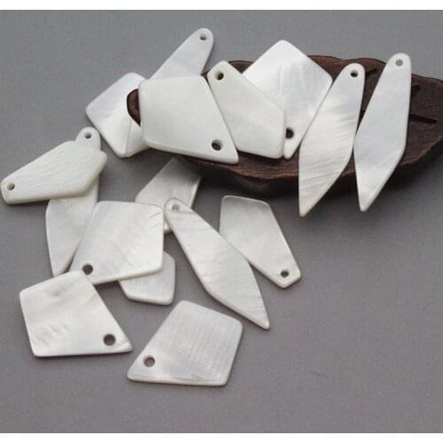 5pcs / bag natural shell polished geometric hanging piece jewelry making DIY necklace hair clip earring brooch jewelry accessory