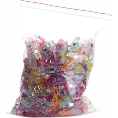 50PCS Tape Bias Maker DIY Job Foot Case Supplies Multicolor Plastic Clip Hemming Sewing Tools Sewing Accessories Fabric GYH