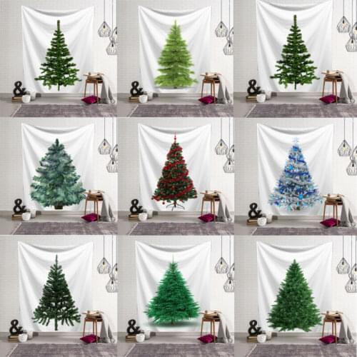 95 x 73 cm Tapestry Wall Hanging Polyester Christmas tree Pattern Blanket Home Wall Saloon Decor