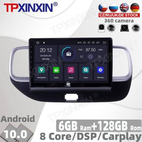 6+128GB PX6 Android 10.0 Car Radio For Hyundai VENUE 2019 2020 + Multimedia Video Player Navigation GPS Auto 2Din 2 Din No DVD