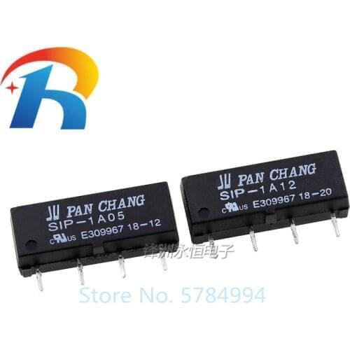 Free shipping 10Pcs Reed switch relay SIP-1A05 5VDC SIP-1A12 12VDC SIP-1A24 24VDC Miniature 4PIN