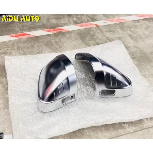 For Audi A4 B9 A5 8W Support Matt Chrome Silver Mirror Case Rearview Mirror Cover Shell