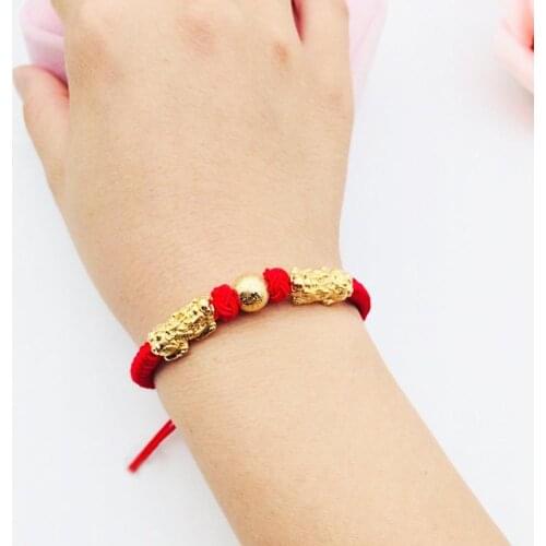 Double Pixiu Red String Bracelet lucky red bring good luck bracelets for women