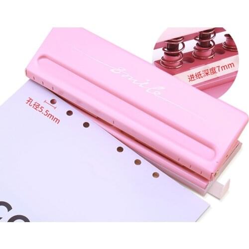 Paper punch A4 A5 A6 6 hole adjustable color single page punch scrapbook office stationery metal punch paper punchers