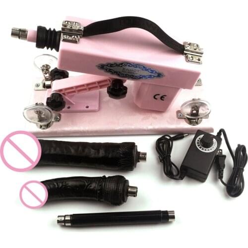 ENHOT sex machine with Free Vibrating dildo NO batteries, AU,EU,USA,UK plug automatic retractable pumping gun E-A5-005