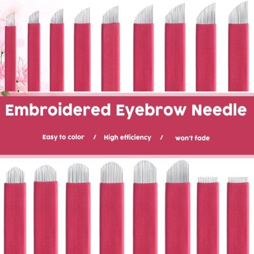 Microblading needle 7 9 11 12 14 16 18 Pin U shape blades nano needles for Permanent Makeup Eyebrow Tattoo eyebrow Needle Blade