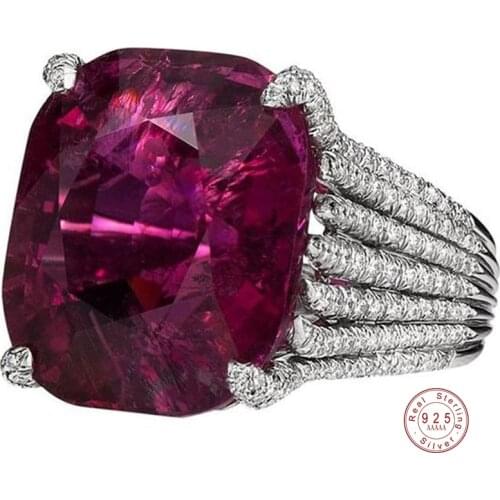 Classic Luxury Real Solid Silver color Ring 3Ct AAA+ Zircon Wedding Jewelry Rings Engagement For Women Girls Xmas Gift