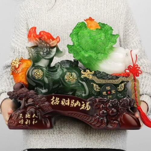 2021 HOME office Company shop Good Luck bring wealth money Mascot ZHAO CAI Dragon PI XIU FENG SHUI decorative art talisman